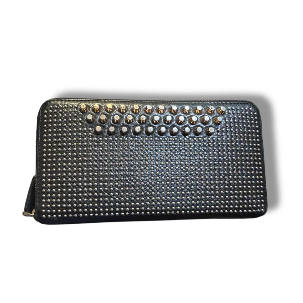 Very Rare MCM Studded Leather Black Long Wallet